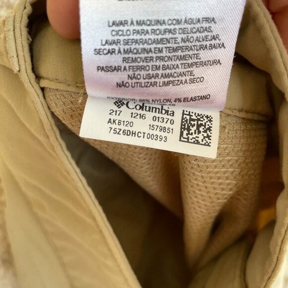 Columbia Omni-Shield Womens Sz 4 Tan Convertible Nylon Hiking Pants Lightweight - Picture 5 of 16